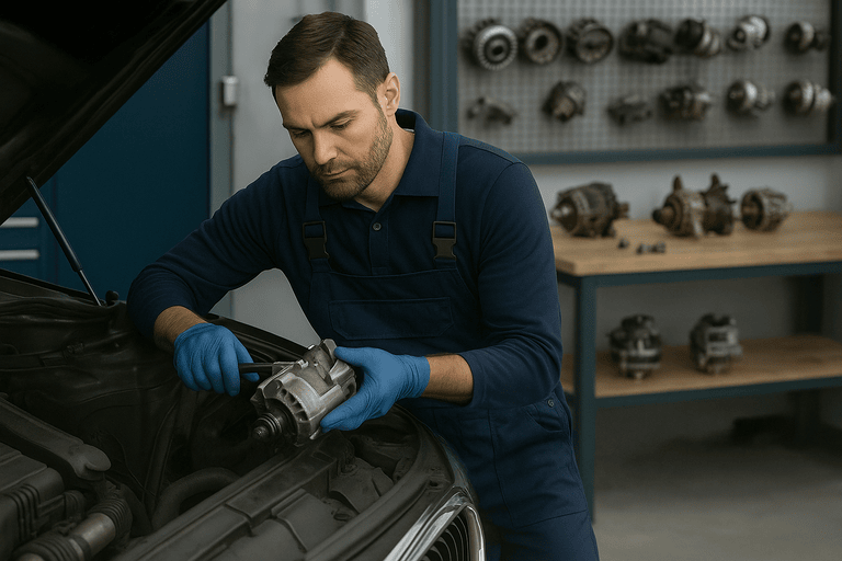 Self starter repairing and alternator repairing